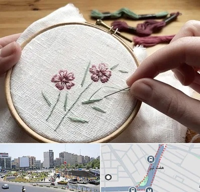 کلاس گلدوزی با دست در هفت تیر