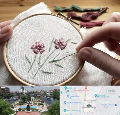 کلاس گلدوزی با دست در بهارستان 