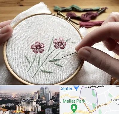 کلاس گلدوزی با دست در الهیه 