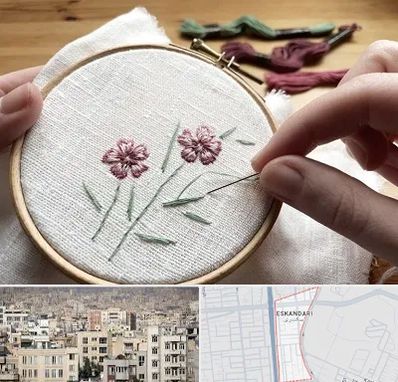 کلاس گلدوزی با دست در اسکندری