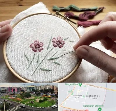 کلاس گلدوزی با دست در تهرانسر 