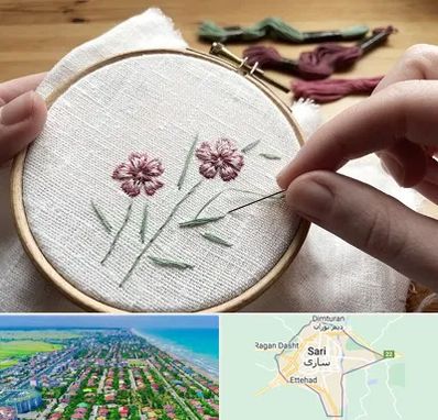 کلاس گلدوزی با دست در ساری