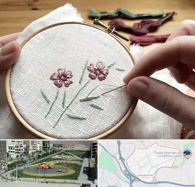 کلاس گلدوزی با دست در مرزداران تبریز