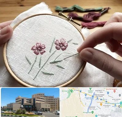 کلاس گلدوزی با دست در صیاد شیرازی مشهد