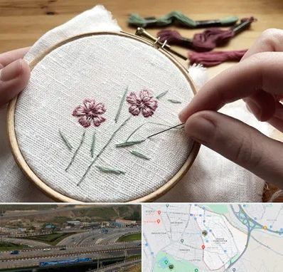 کلاس گلدوزی با دست در یاغچیان تبریز