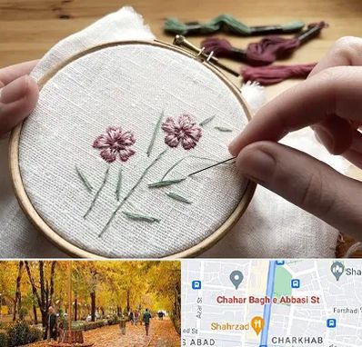 کلاس گلدوزی با دست در چهارباغ اصفهان