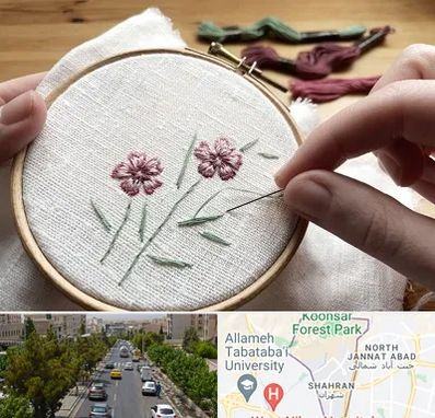 کلاس گلدوزی با دست در شهران 