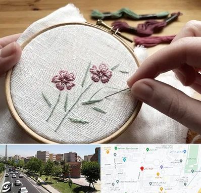 کلاس گلدوزی با دست در شهرک آزمایش 