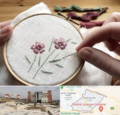 کلاس گلدوزی با دست در حکیمیه 