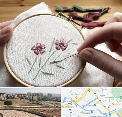 کلاس گلدوزی با دست در کوی وحدت شیراز