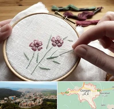 کلاس گلدوزی با دست در گرگان