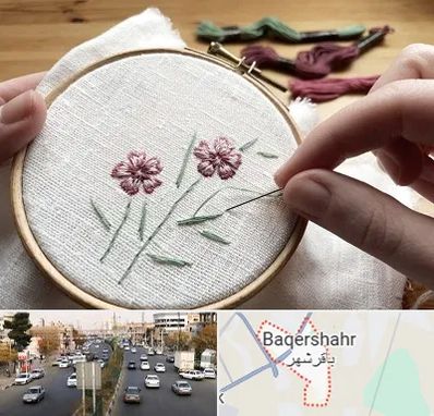 کلاس گلدوزی با دست در باقرشهر