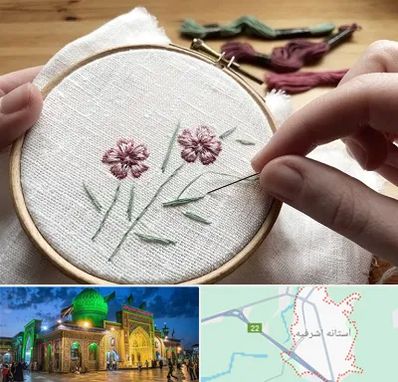 کلاس گلدوزی با دست در آستانه اشرفیه