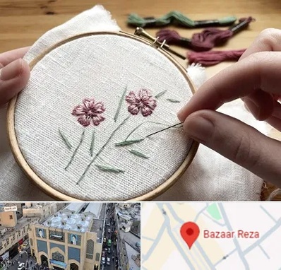 کلاس گلدوزی با دست در بازار رضا مشهد