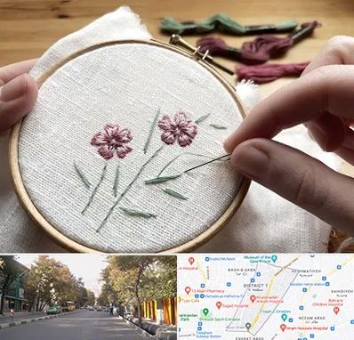 کلاس گلدوزی با دست در شریعتی 