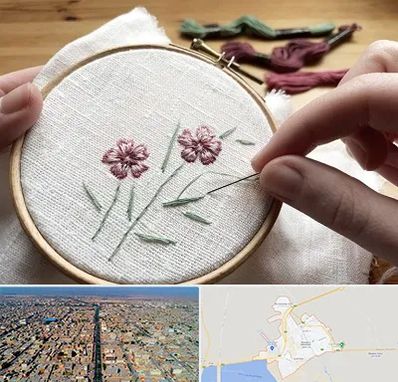 کلاس گلدوزی با دست در بندر ماهشهر