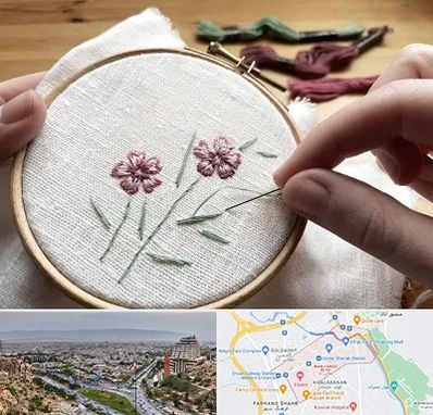 کلاس گلدوزی با دست در معالی آباد شیراز