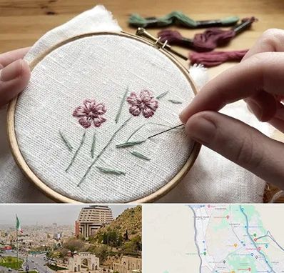 کلاس گلدوزی با دست در فرهنگ شهر شیراز