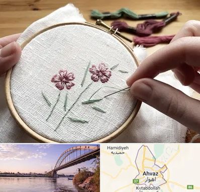 کلاس گلدوزی با دست در اهواز