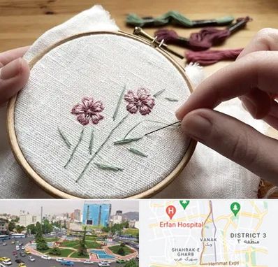 کلاس گلدوزی با دست در ونک 