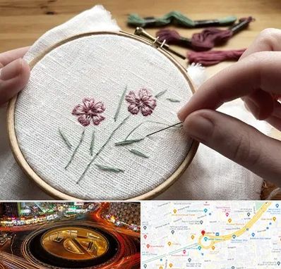 کلاس گلدوزی با دست در میدان ولیعصر 