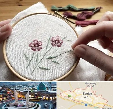 کلاس گلدوزی با دست در زنجان