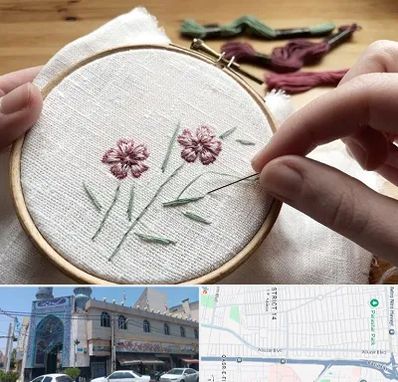 کلاس گلدوزی با دست در بلوار ابوذر