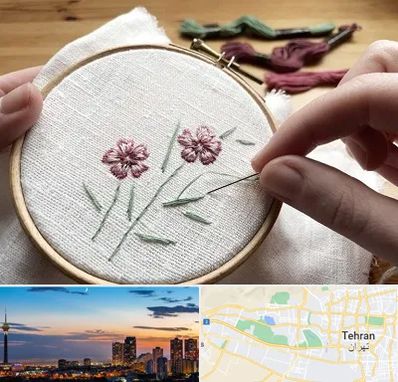 کلاس گلدوزی با دست در غرب تهران 