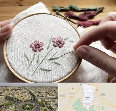 کلاس گلدوزی با دست در قزوین