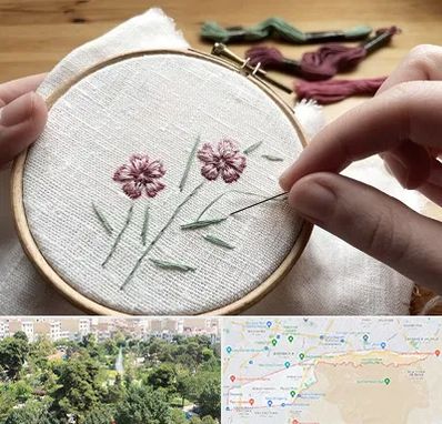 کلاس گلدوزی با دست در منطقه 13 تهران 