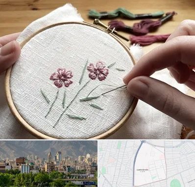 کلاس گلدوزی با دست در جمشیدیه
