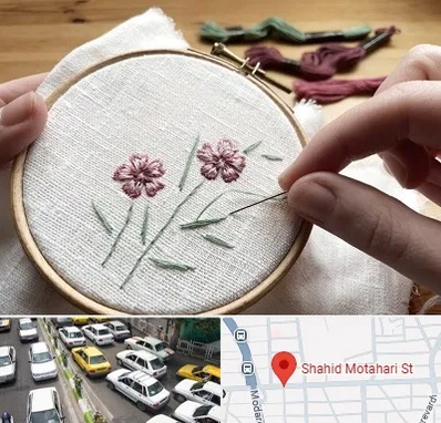 کلاس گلدوزی با دست در مطهری تهران