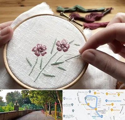 کلاس گلدوزی با دست در بلوار گیلان رشت