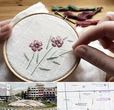 کلاس گلدوزی با دست در مرکز تهران