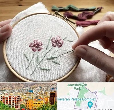 کلاس گلدوزی با دست در نیاوران 