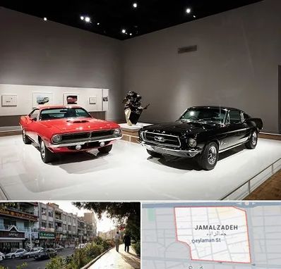 نمایشگاه خودرو در خیابان جمالزاده