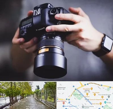 کلاس عکاسی در خیابان ارم شیراز
