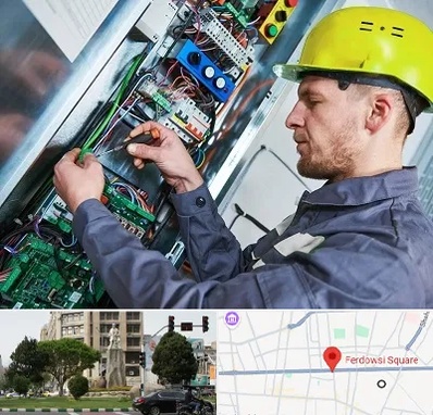 تعمیر برد آسانسور در میدان فردوسی تهران
