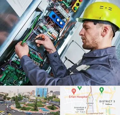 تعمیر برد آسانسور در ونک 