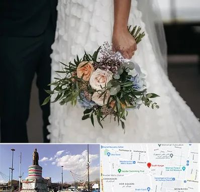 دسته گل عروس در کارگر جنوبی 