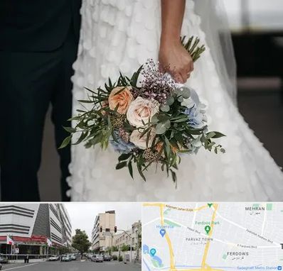 دسته گل عروس در بلوار فردوس 