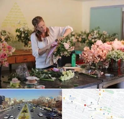 کلاس گل آرایی در بلوار معلم مشهد