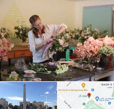 کلاس گل آرایی در فلکه گاز شیراز