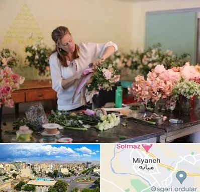 کلاس گل آرایی در میانه