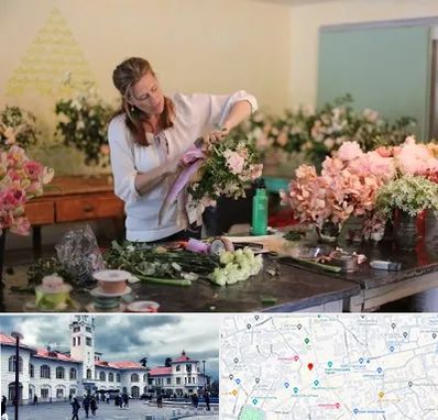 کلاس گل آرایی در میدان شهرداری رشت