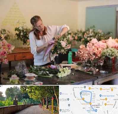 کلاس گل آرایی در فلکه گاز رشت