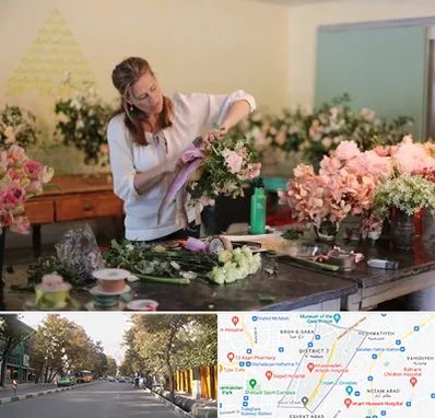 کلاس گل آرایی در شریعتی 