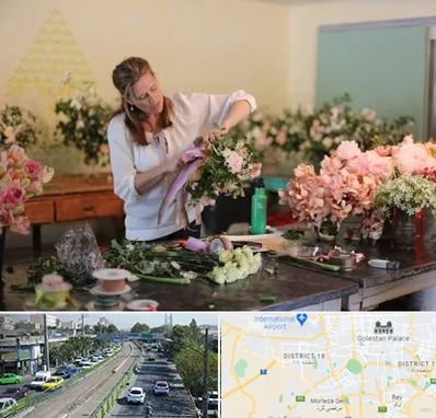 کلاس گل آرایی در جنوب تهران 