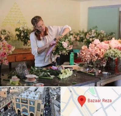 کلاس گل آرایی در بازار رضا مشهد