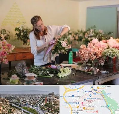 کلاس گل آرایی در معالی آباد شیراز